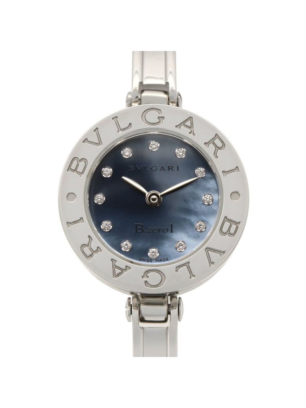 Bvlgari Watch B.Zero1 Diamond Blue Shell Stainless Steel
